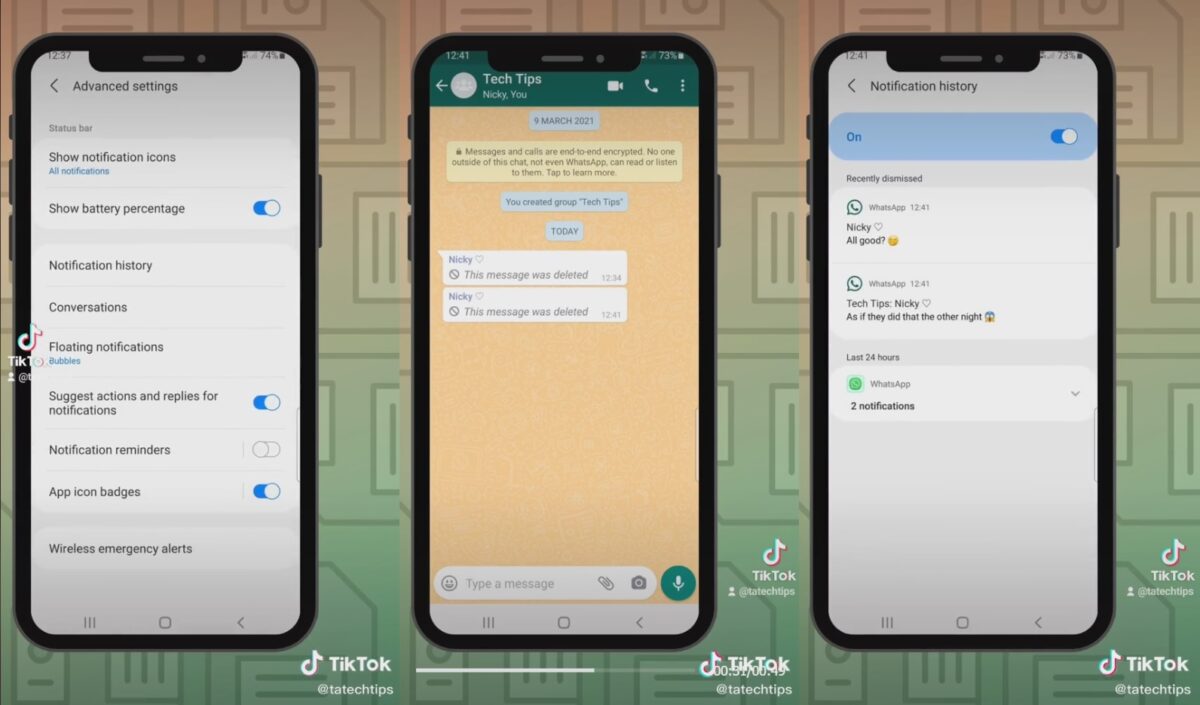 The thing about WhatsApp deleted messages